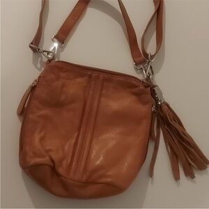 Danier Tan Leather Crossbody Bag